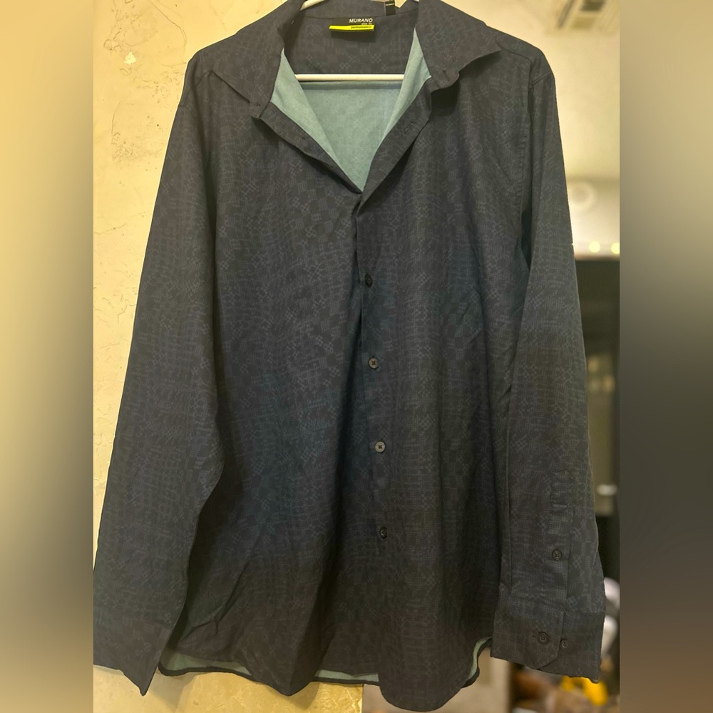 Murano Navy Slim Fit Button Up